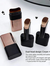 Eraser Foundation Rod Products, Velvet Moisturizing Light Concealer Liquid Foundation, Double Head Foundation Make-up With Brush