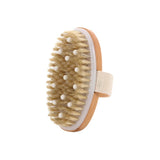 Skin Body Brush Natural Pig Bristles Dry Skin Exfoliating Body Massage Cleaning SPA Tool For Cellulite Lymphatic Drainag