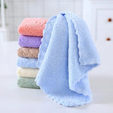 5-piece set of soft, absorbent coral fleece face towels - quick-drying bathroom towels - cute and fun design
