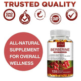 Berberine Capsules - Support Overall Health and Immune Function, Promote Digestion, Enhance Energy, Anti-oxidant and Anti-aging