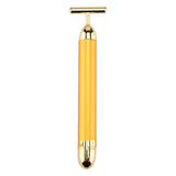 24k Gold Face Lift Roller Vibration Slimming Massager Facial Stick Facial Beauty Skin Care T Shaped Vibrating Massager