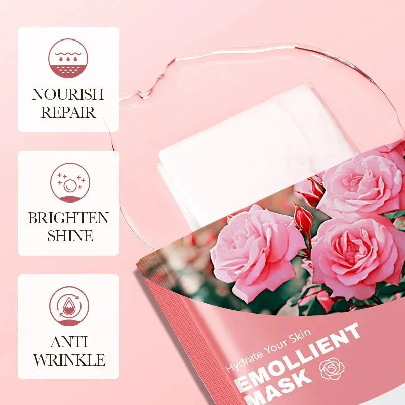 10Pcs Fruits Facial Masks for Face Skincare Moisturizing Brightening Hydrating Firmingface Mask Beauty Face Skin Care Products