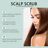 Scalp Scrub Exfoliator With Massage Brush Peppermint Rosemary & Sea Salt For Oil Control Dandruff Deep Cleansing Refreshing Set