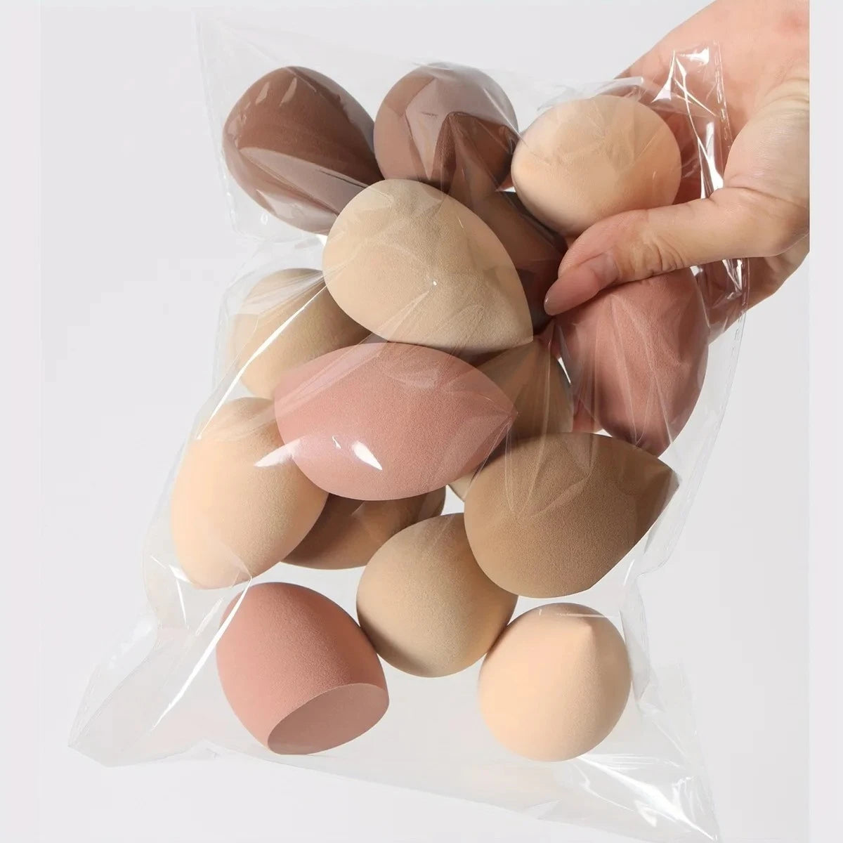 5/10Pcs Ombre Makeup Sponge Set, Vegan Latex-Free Soft Blender, Dual Use Liquid Powder Foundation, Travel Size All Skin Types