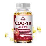 120pcs Organic Q10 Coenzyme 400mg Capsules Cardiovascular and Heart Health Energy Vitamins Beauty and Health
