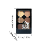 6 Colors Highlight Contouring Powder Palette Face Shadow Contouring Powder Makeup Palette With Brush Face Bronzer Color Correcti