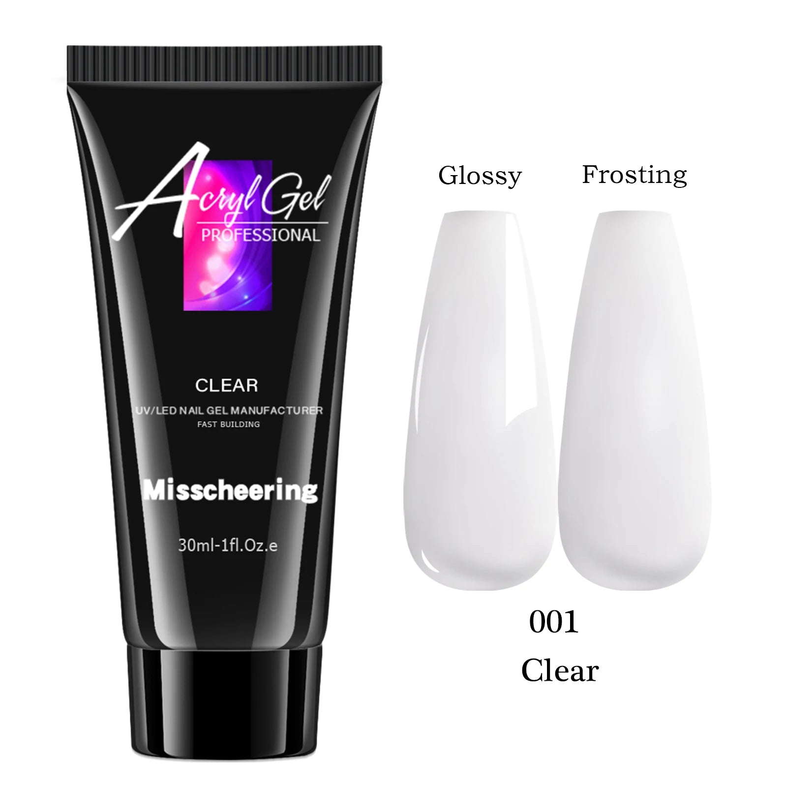30ml Solid Color Nail Extension Gel Nail Build Poly  Acrylic Gel Uv Led Quick Extension Of Crystal Model Painless Crystal Glue