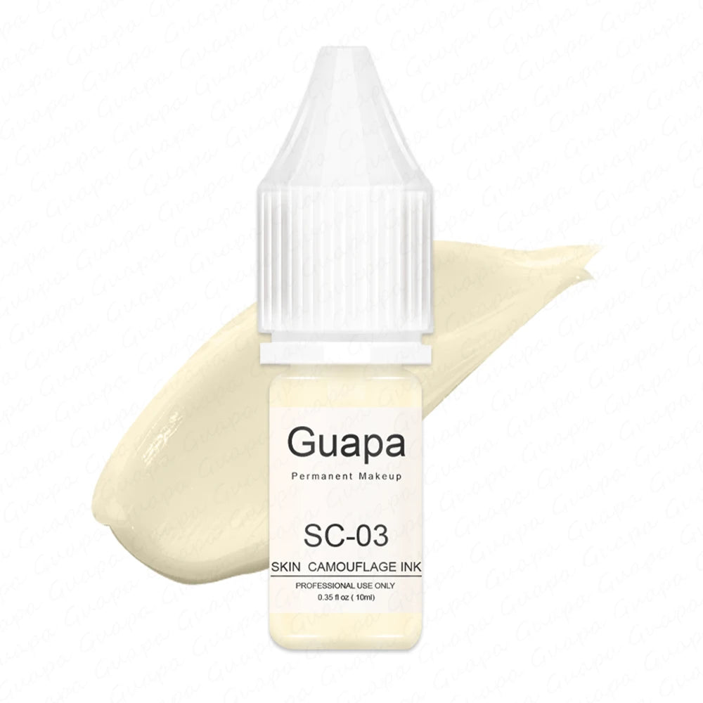 Guapa 10ml Permanent Makeup Ink Stretch Mark Camouflage Pigments Skin Tone Scar Camouflage Tattoo Ink for Restore Skin Tone