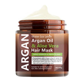 Argan Oil & Aloe Vera Hair Mask Collagen Keratin Treatment Hairs Conditioner Hair Essential Oil Nourishing for Dry Damaged