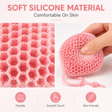 Silicone Body Scrubber Shower Brush, Honeycomb Exfoliating Bath Tool for Deep Cleaning, Massage & Smooth Skin Care