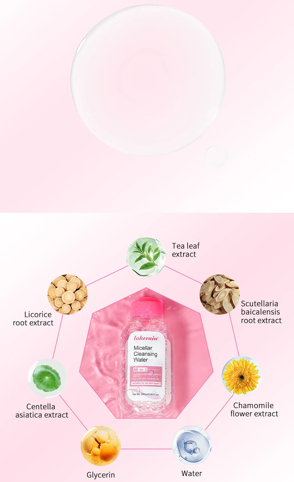 100ml Garnier Micellar Water Hydrating Facial Cleanser Deep Makeup Remover Cleaning Water Refresh Hydrate Cleansing Face Skin