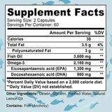 Omega 3 Fish Oil - Rich in EPA+DHA, Supports Joint, Brain and Eye Health, Enhances Immune Function, and  Antioxidant