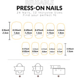 24 PCs Short French Gradient Love Nails with 1 Jelly Gel and 1 Nail File-For Girl Mother Women Gift