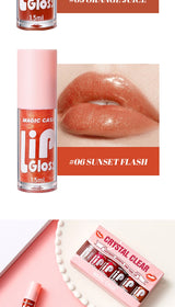 MAGIC CASA 6-Piece Set Water-Gloss Jelly Lip Oil - Plumping, Hydrating, Makeup Base, Long-Lasting Moisture