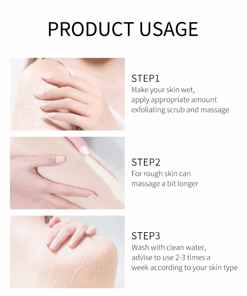 FENYI 15pcs Shea Butter Body Scrub Face Exfoliating Peach Extract Deep Cleansing Moisturizer Soft Whitening Skin Care Body Care