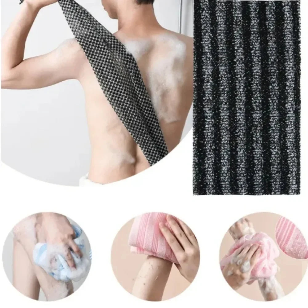 Japanese Nylon Exfoliating Back Rubbing Wash Cloth Body Scrub Towel Shower Sponge Bathroom Accessories
