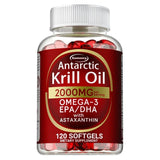 Antarctic Krill Oil Astaxanthin Capsules(EPA, DHA) Joint And Skin Health Support Immunity, Cardiovascular, Non-GmoSupplementsSup