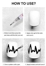 12Pcs/Set Colourful Waterproof Nail Art Graffiti Pen DIY 3D Nail Art Drawing Pen Abstract Line Manicure Tool Painting Liner