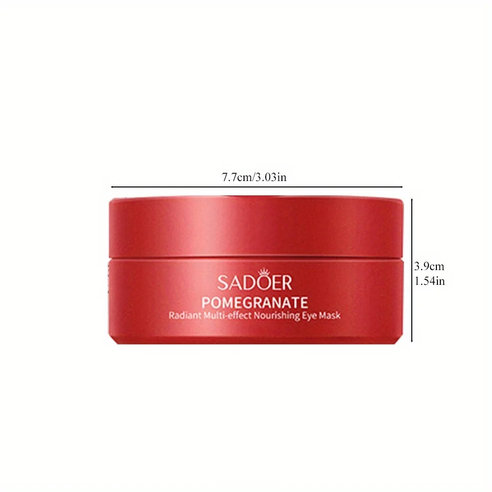 Pomegranate Eye Mask Multi-Effect Nourishing And Moisturizing Eye Patch for Hydrating the Eye Area 60pcs/bottle-1 bottle
