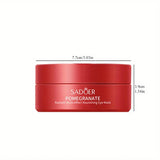 Pomegranate Eye Mask Multi-Effect Nourishing And Moisturizing Eye Patch for Hydrating the Eye Area 60pcs/bottle-1 bottle