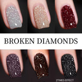MIANEL Autumn Gel Nail Polish Adhesive Burst Flash Broken Diamond Halloween Christmas Nails Art Kit for Professional Use