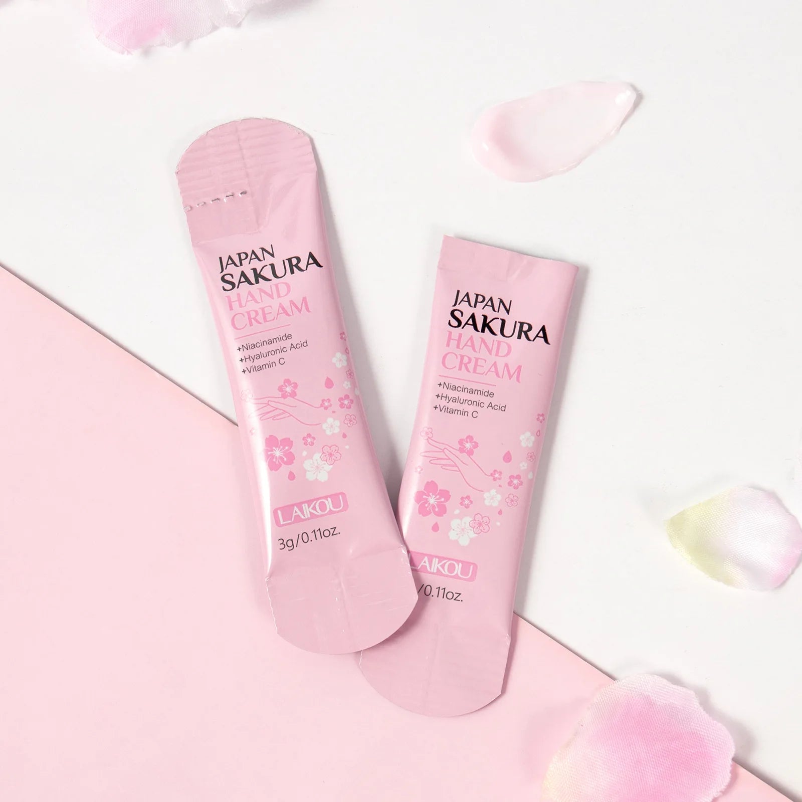 LAIKOU Cherry Blossom Hand Cream Moisturizing Nourishing Brightening Hydrating Hand Lotion Creams Intensive Repair Hand Balm