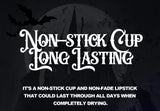 Halloween Goth Lipstick Set Long Lasting Smudgeproof Dark Matte Lip Gloss Velvet Lipsticks Black Liquid Lipstick for Halloween