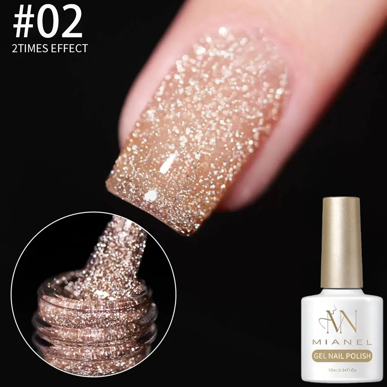 MIANEL Autumn Gel Nail Polish Adhesive Burst Flash Broken Diamond Halloween Christmas Nails Art Kit for Professional Use