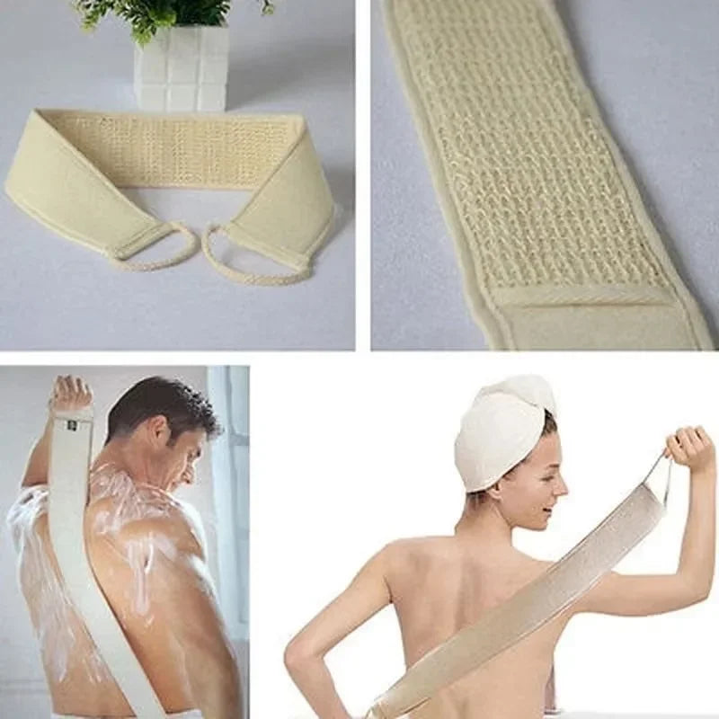 New Bathroom Cleaning Small Tools Unisex Soft Care Exfoliating Loofah Sponge Carrier Bath Shower Body Massage Cleansing Scrub