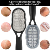 Professional Heavy-Duty Stainless Steel Painless Foot File & Remover with Splash Guard & Handle Suitable for Care Cracked Heels