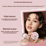 FLOWER KNOWS THE SWEETIE BEAR 4-Color Concealer Brighten Palette Covering Dark Circles Full Coverage Contouring Foundation
