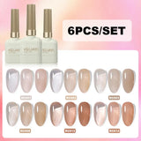 XEIJAYI 6Pcs 15Ml Nail Gel Polish Set Perfect For Soak Off Gel Nail Polish Or Home & Salon Nail Art Diy