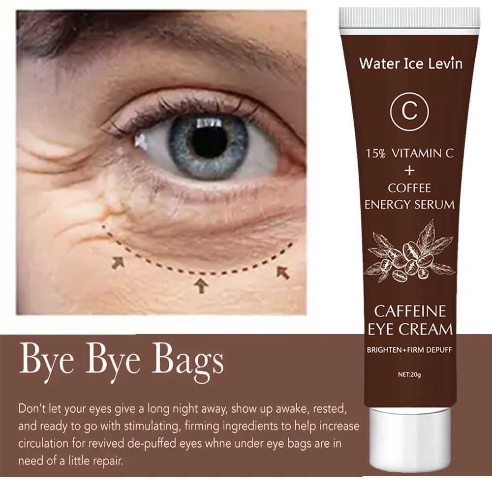Caffeine Eye Cream with 15% Vitamin C to Lighten dark circles and Tighten Skin Instant Eye Repair Essence Women's Eye Care