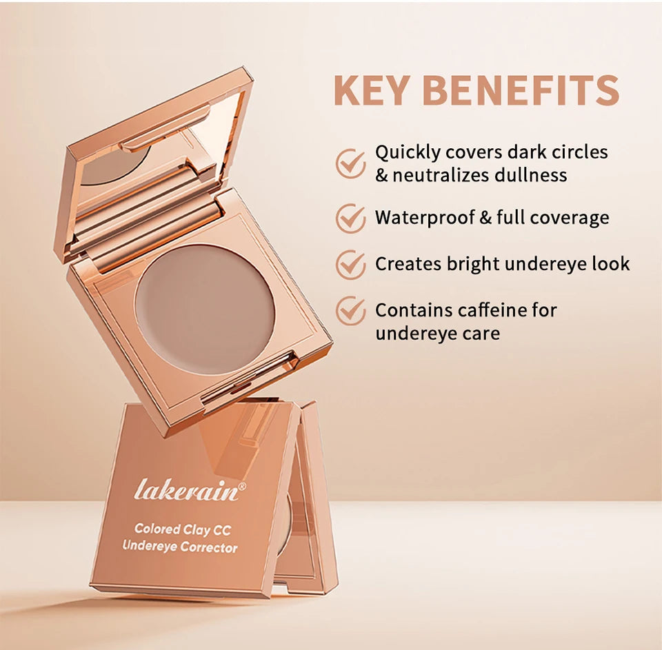 Undereye Color Correction Concealer Fine Clay Texture Brightening Smoothing Skin Waterproof Moisturizes Quick Cover Dark Circles