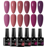 6pc Nail Gel Polish Set All-Season Ultra Pigmented Semi Permanent UV Painting Gel For Nails Salon DIY Manicure Varnish Design