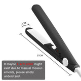 Electric Ceramic Mini Hair Straightener Unisex Portable Flat Iron Wet/Dry Straightening Curling Irons Black FastHeat Hair Curler