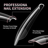 Luxury False Nail Tips Soft Gel Fingertip Semi-matte Capsules Almond French Coffin Full Cover Artificial Fake Nails Extension