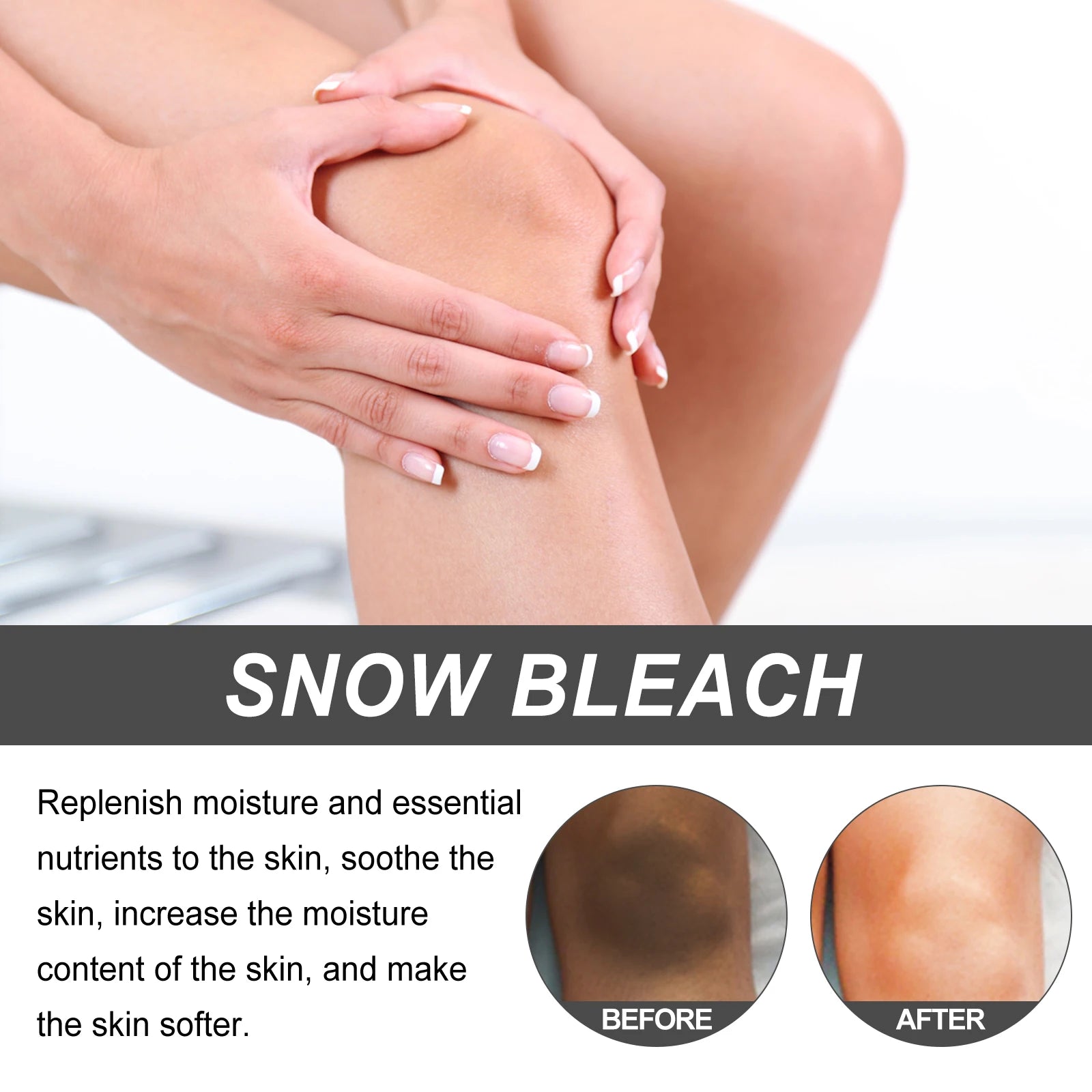 Body Whitening Bleach Cream Brighten Underarm Elbow Knees Joint Removal Intimate Parts Dark Spots Melanin Snow Bleach Cream 30ml