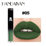 4pcs Matte Lipstick Set Waterproof Sexy Green Purple Black Lip Gloss Shiny Lip Tint Halloween Lip Makeup Tool Korean Cosmetics