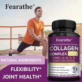 Multi-Collagen Capsules for Men and Women - Hydrolyzed Type I II III V X for Skin, Hair, Nails, Bones, Joints, Nutrition