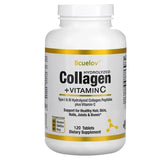 Hydrolyzed Collagen Peptides + Vitamin C, Types I & III Support Healthy Hair, Skin, Nails, Joints & Bones Boosts Immunity