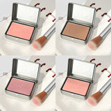BLACKNANA Square Iron Box Single Color Blush Cream Low Saturation Gray Pink Long-lasting Makeup Tender Rouge