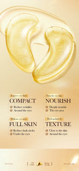 20Pcs=10Pairs Gold Collagen Crystal Eye Mask Skincare Eye Patches Firming Moisturizing Nourishing Eye Skin Care Products