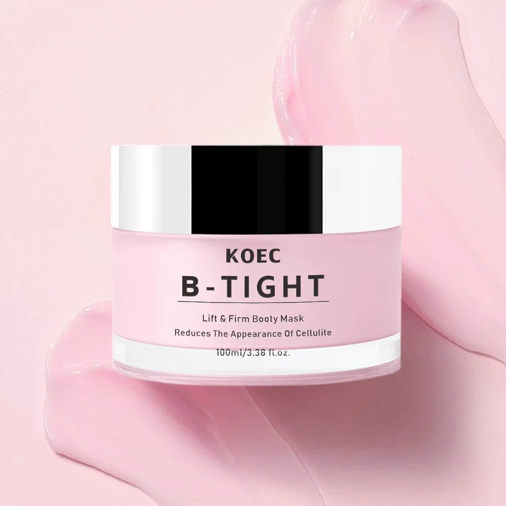 100ml KOEC B-TIGHT Lifting Firming Smoothing Booty Mask Body Cream Reduce Cellulite Hyaluronic Acid Brazil Pepper Guarana Seed