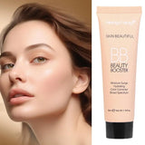 Natural Hydrating BB Cream Full-Coverage Foundation & Concealer, Color Correcting Tinted Moisturizer Cream Even Skin Tone Makeup