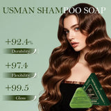 Usman Grass Shampoo Soap Cypress Leaf Polygonatum Herbal Plant Extract Refreshing Clean Oil Control & Itching 120g