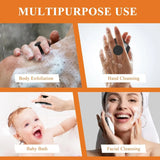 Exfoliating Silicone Brush Cleanser No Slip Handle Body Scrubber Cleans and Massages Skin Bathroom Accessories Bath Brush