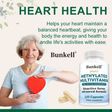 High-potency Methylated Multivitamin Supplement, with Vitamins C, D, B12 To Support Energy and Focus, and Maintain Heart Health