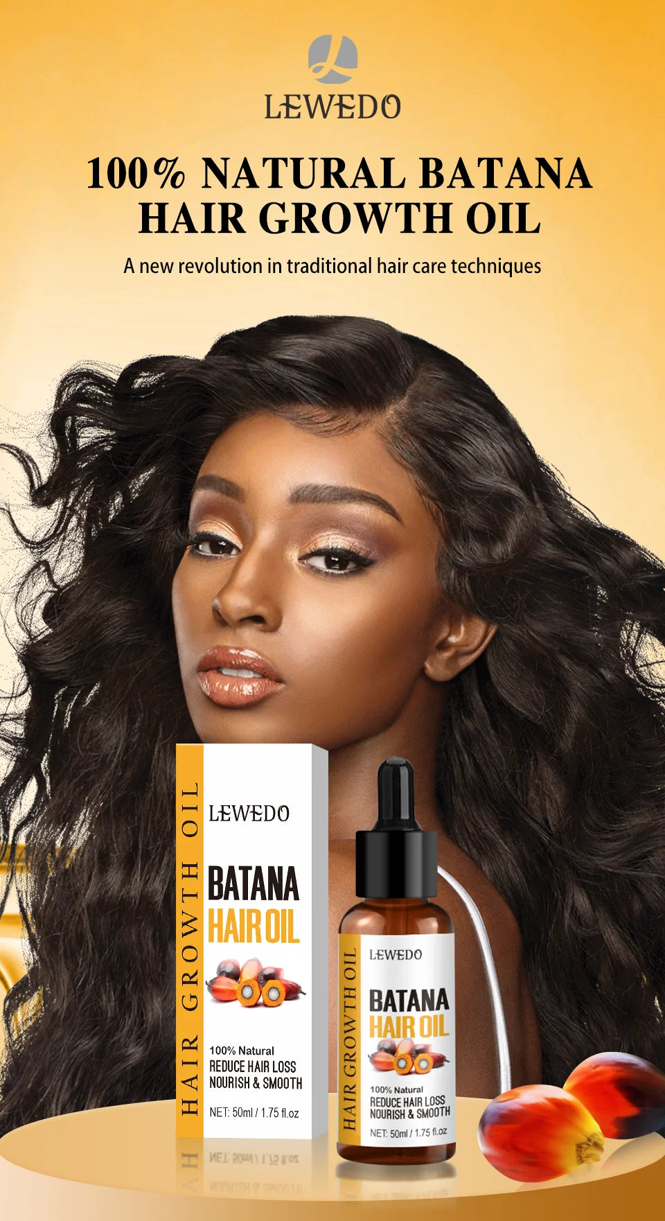 Hair Growth Batana Oil Serum Fast Growing Hair Essential Oil Beauty Hair Care Anti-Hair Loss Essence Natural Repair Damaged Hair
