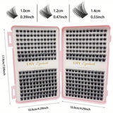 Eyelash Extension Kit - Individual Eyelash Set, D-Roll, Multiple Lengths, Odorless, Easy to Apply for Home Makeup